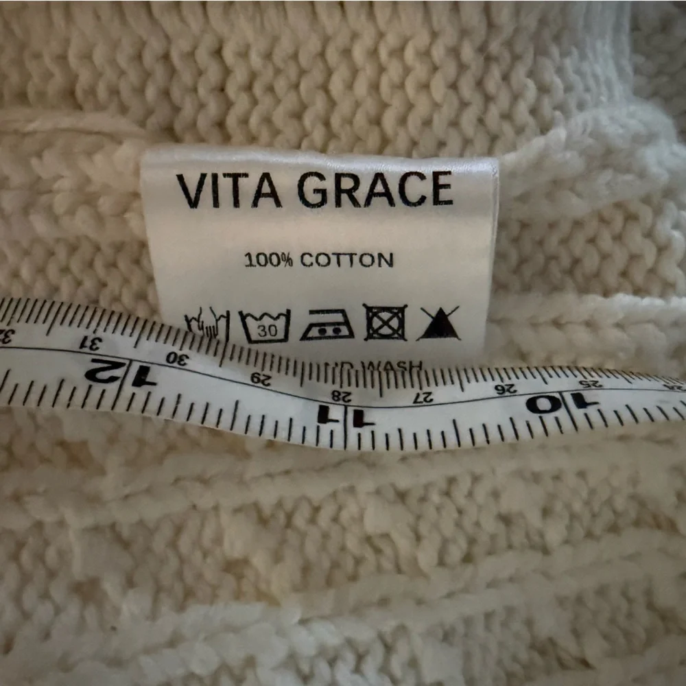 Vita Grace Cotton pom pom sweater